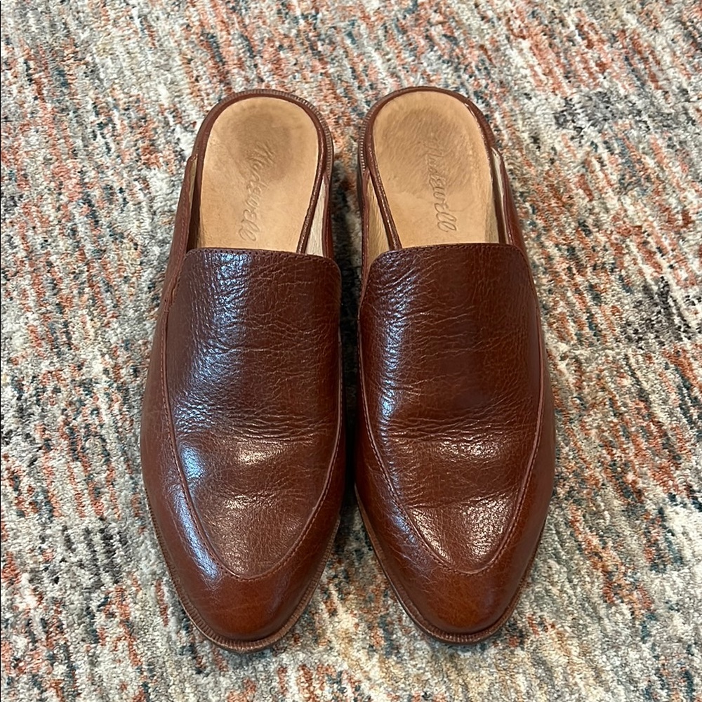 Madewell Brown Leather Flats Slip-On Loafers